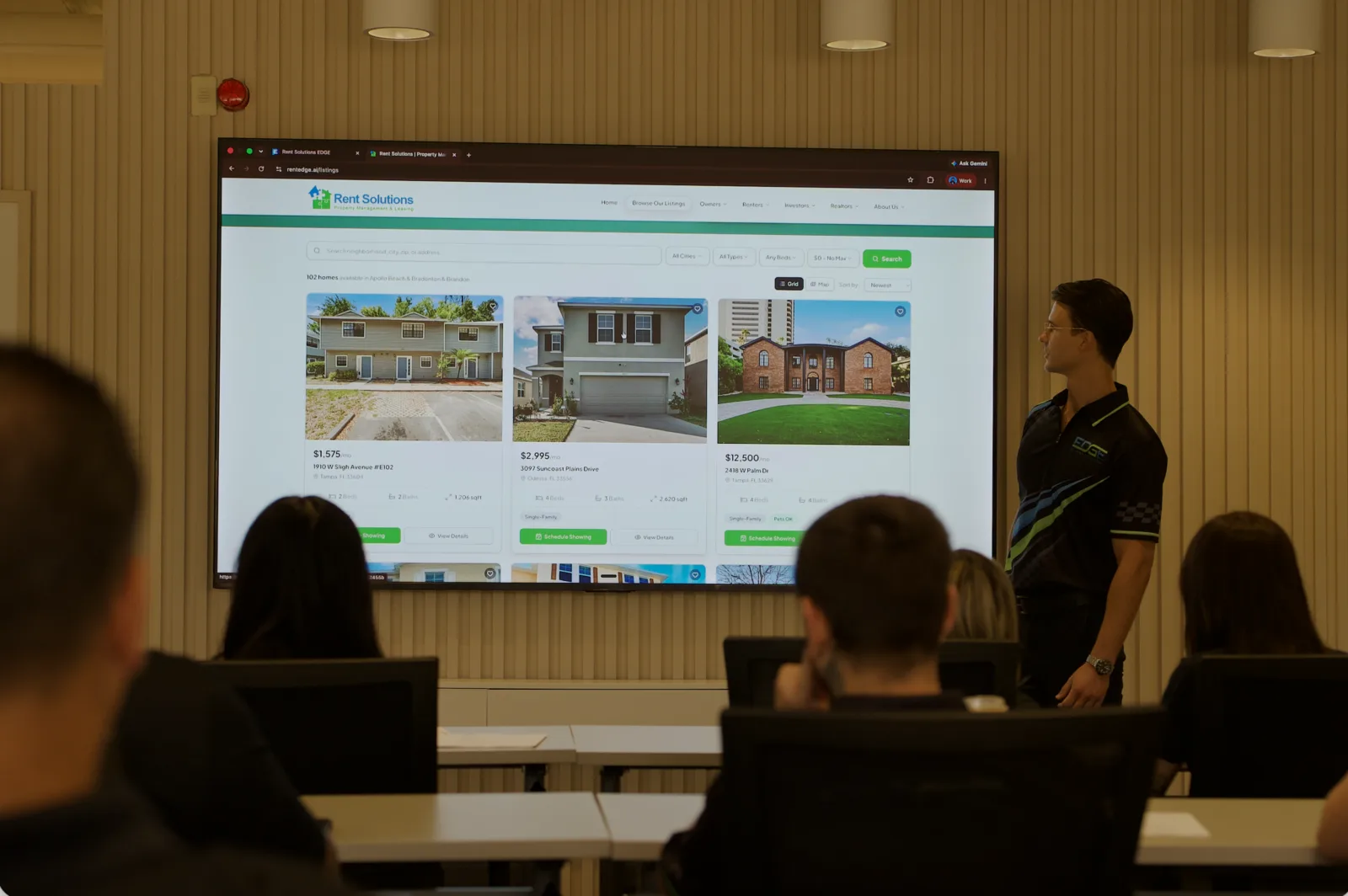 Team training session at the Rent Solutions training center