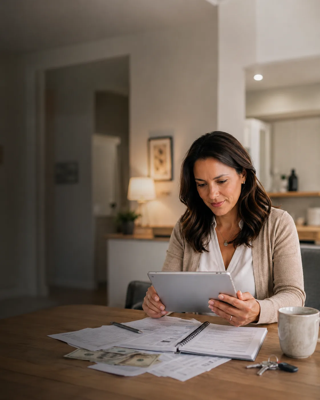 Property owner reviewing their rental finances