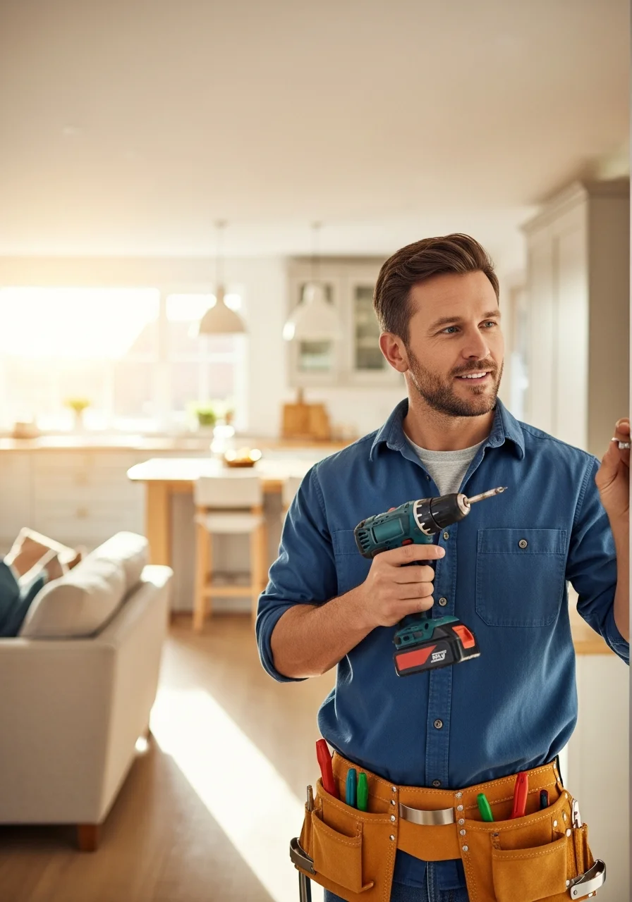 Vetted vendor working in a home